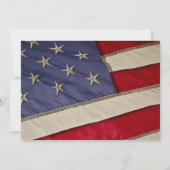 Going Soldier 遠くに Patriotic Flagの写真 招待状 (裏面)