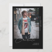 Going Solo Photo B/W卒業 案内状 (正面)