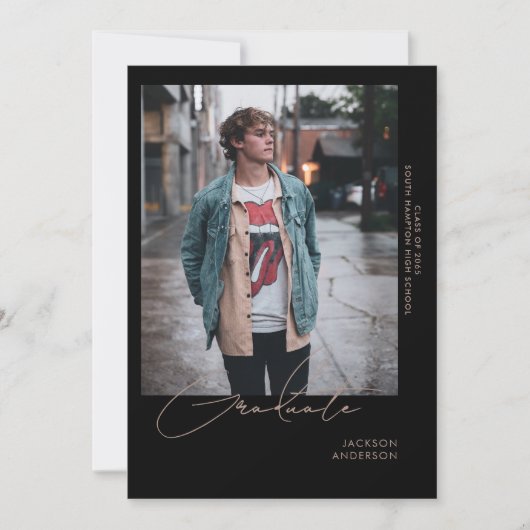Going Solo Photo Black卒業 案内状 (正面)