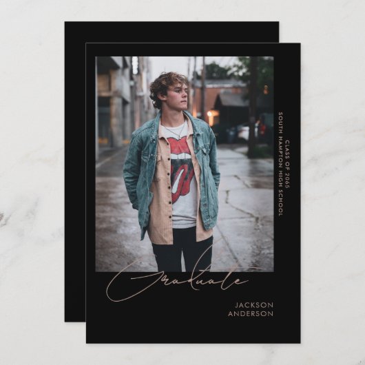 Going Solo Photo Black卒業 案内状 (正面/裏面)