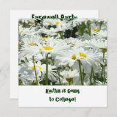 Going to College Staveryパーティの招待状デイジー 招待状 (正面/裏面)