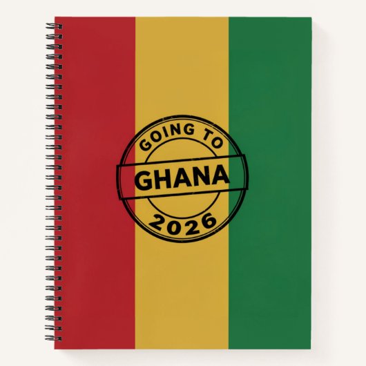 Going to Ghana 2026 Notebook ノートブック (正面)