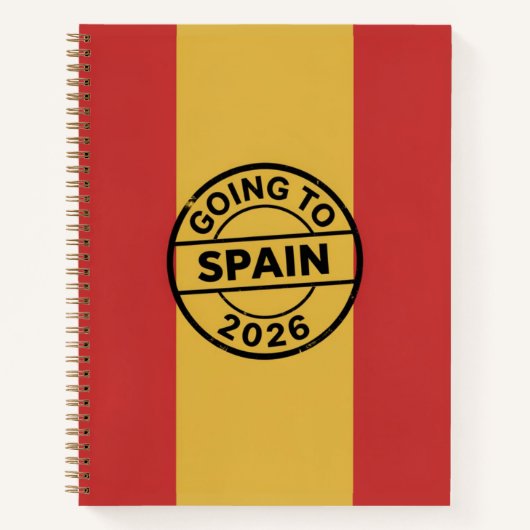Going to Spain 2026 Notebook ノートブック (正面)