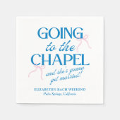 Going to the Chapel Bachelorette Weekend スタンダードカクテルナプキン (正面)