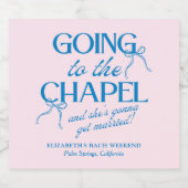 Going to the Chapel Bachelorette Weekend スパークリングワインラベル (シングルラベル)