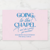 Going to the Chapel Bachelorette Weekend スパークリングワインラベル (シングルラベル)