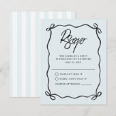 Going to the Chapel Coquette Bow Wedding 出欠カード (正面/裏面)