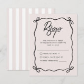 Going to the Chapel Coquette Bow Wedding 出欠カード (正面/裏面)