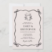 Going to the Chapel Coquette Bow Wedding 招待状 (正面)