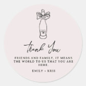 Going to the Chapel Coquette Wedding Favor ラウンドシール (正面)