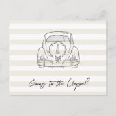 Going to the Chapel Wedding Car Save the Date ポストカード (正面)