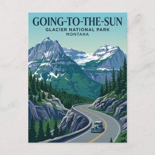 Going-to-the-Sun Road USA ポストカード (正面)