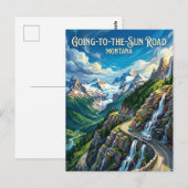 Going-to-the-Sun Road USA ポストカード (正面/裏面)