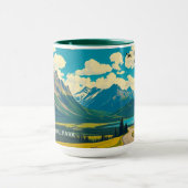 Going-to-the-Sun Road Vintage Aesthetic マグカップ (中央)