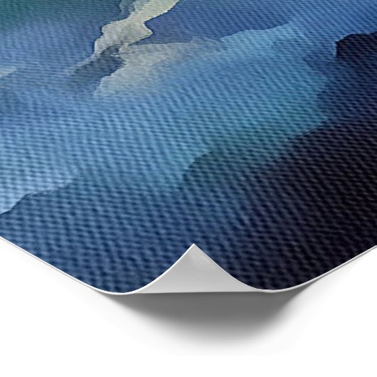 Going With The Flow Crashing Ocean Waves Art ポスター (角)