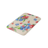 Goji、ブルーベリー:水彩イラストレーションパターン。 バスマット (アングル)