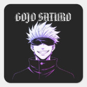 Gojo Saturo Anime Foam Boards スクエアシール (正面)