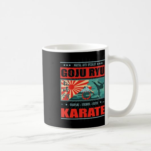 Goju Ryu Karate Kanji  コーヒーマグカップ (右)