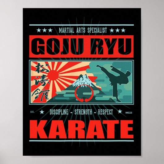 Goju Ryu Karate Kanji ポスター (正面)