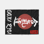 Goju Ryu Karate Uniform Goju Ryu Uniform Calligrap フリースブランケット (正面(横))