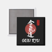 Goju Ryu Karate Uniform Goju Ryu Uniform Calligrap マグネット (正面/裏面)