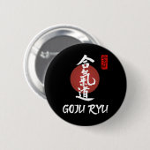 Goju Ryu Karate Uniform Goju Ryu Uniform Calligrap 缶バッジ (正面&裏面)