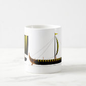 Gokstadのバイキングの船 コーヒーマグカップ (中央)