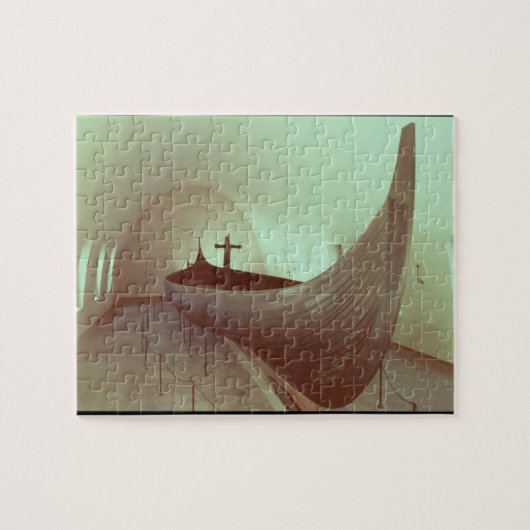 Gokstadのlongship (木) ジグソーパズル (横)