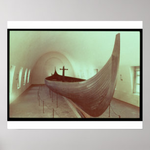 Gokstadのlongship (木) ポスター