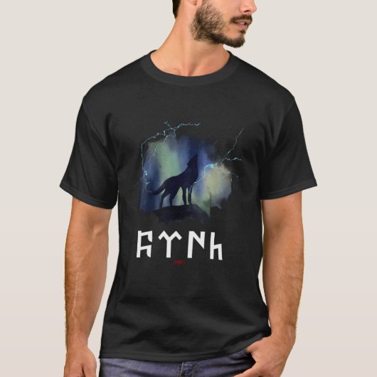 Göktürk Tengri Ayyildiz トルコ 三日月 フラグ Tシャツ (正面)