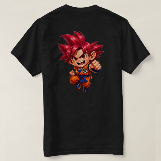 Goku God Mode « madebyb1 » Tシャツ (デザイン裏面)