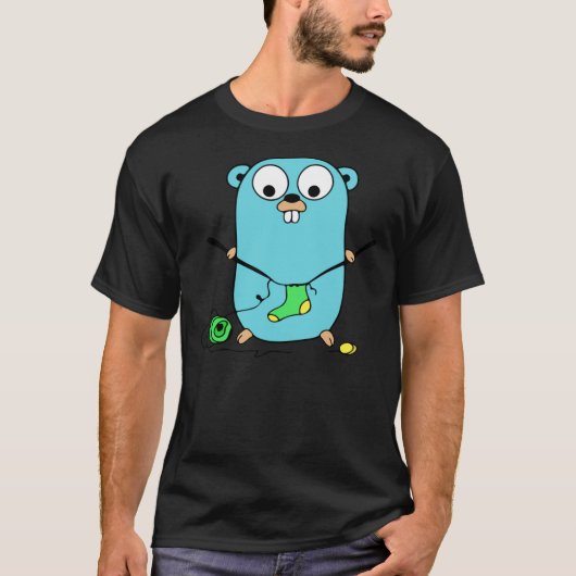 Golang Gopher Go Knitting Classic T-Shirt Tシャツ (正面)