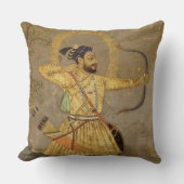 Gold狩りの君主か暗灰色のMughalの装飾用クッション クッション (正面)