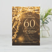 Gold | サプライズ60歳の誕生日パーティー 招待状 (スタンド正面)