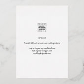 GOLD 実在 Foil Photo Overlay Save the Date 結婚's 箔招待状 (裏面)