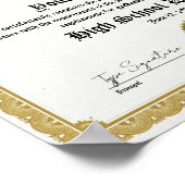 Gold 高校卒業証書、一般教育修了証  ポスター (角)