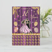 Gold 18th Birthday | Step into adulthood in style 招待状 (スタンド正面)