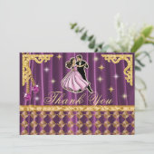Gold 18th Birthday Thank You with Dancers  サンキューカード (スタンド正面)