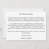 Gold 21st Birthday Thank You with Dancers  サンキューカード (裏面)