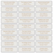 Gold 27 Custom Guest Names Address Wedding Labels シール (正面)