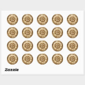 Gold 2 Vintage Baroque Embossed Look Seal ラウンドシール (シート)