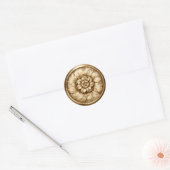 Gold 2 Vintage Baroque Embossed Look Seal ラウンドシール (封筒)