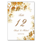 Gold 3D Floral Wedding   テーブルナンバー (裏面)