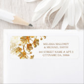 Gold 3D Flowers |  Wedding ラベル (インサイチュ)