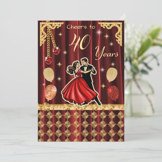 Gold 40th Birthday Celebration |The Ruby Jubilee 招待状 (スタンド正面)