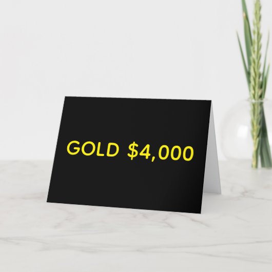 Gold $4,000 Market Celebration カード (正面)