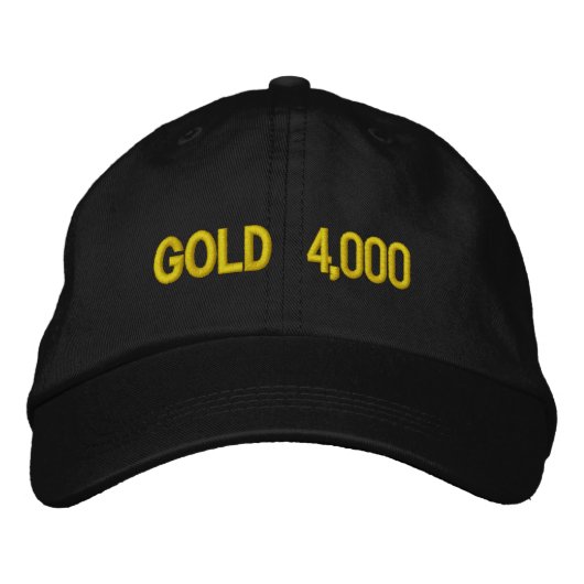 Gold $4,000 Market Celebration 刺繍入りキャップ (正面)