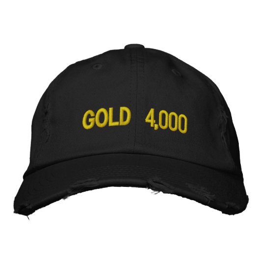Gold $4,000 Market Celebration 刺繍入りキャップ (正面)