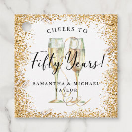 Gold 50th Wedding Anniversary フェイバータグ