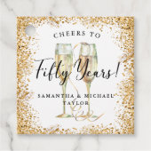 Gold 50th Wedding Anniversary フェイバータグ (正面)
